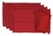 Contemporary Home Living Pack of 8 Tango Red Fringe Placemats and Napkins Kitchen Accessory Set 19"